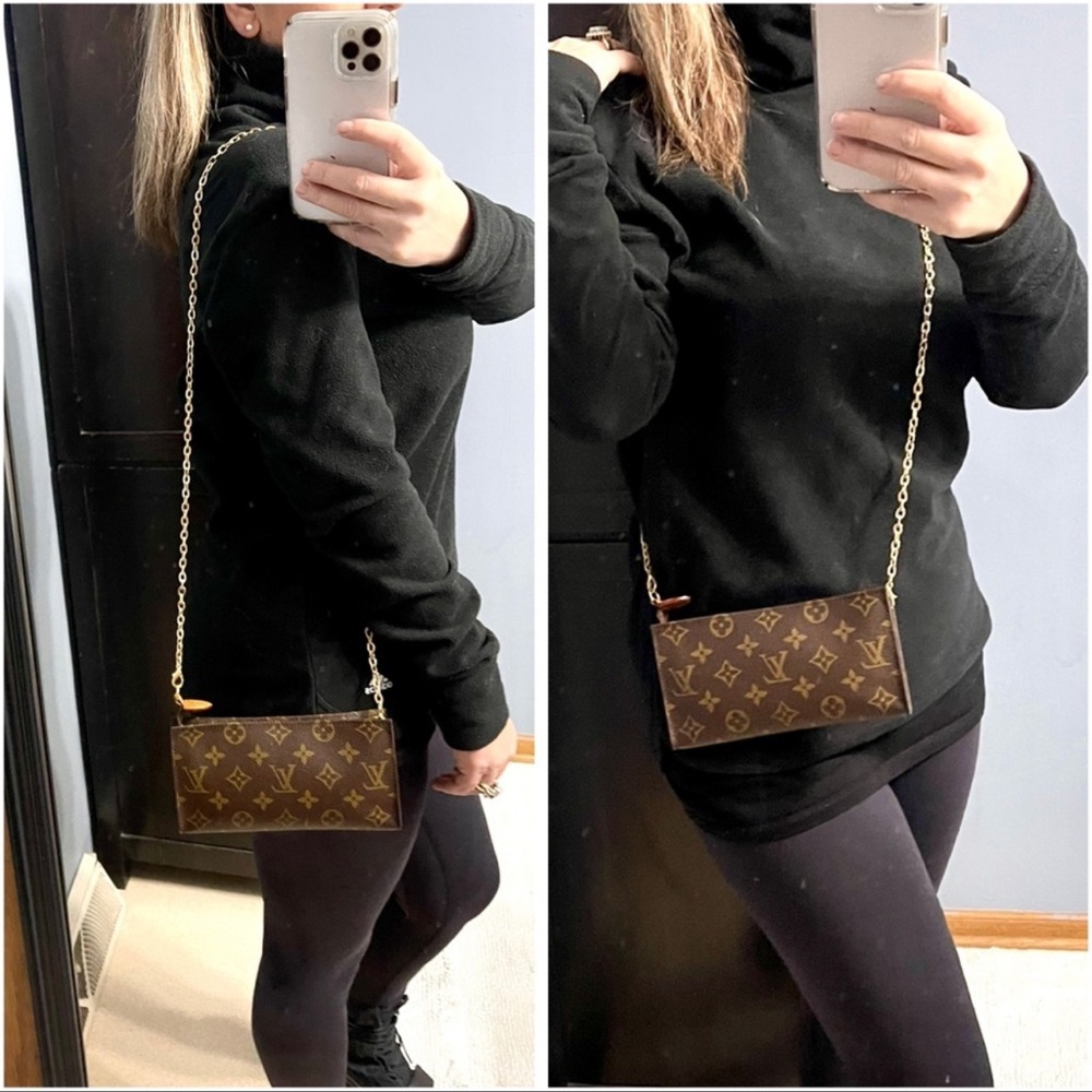 Louis Vuitton Brown Monogram Chain Shoulder Bag - Picture 5 of 15